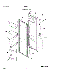 05 - Refrigerator Door parts for Frigidaire Refrigerator FRS26R4AQ7 from AppliancePartsPros.com