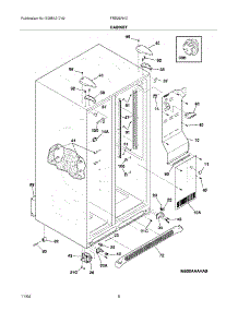07 - Cabinet parts for Frigidaire Refrigerator FRS26R4CBB from AppliancePartsPros.com
