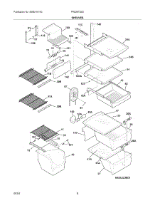 09 - Shelves parts for Frigidaire Refrigerator FRS26TS6DW2 from AppliancePartsPros.com