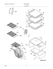 09 - Shelves parts for Frigidaire Refrigerator FRS26W2BSB7 from AppliancePartsPros.com