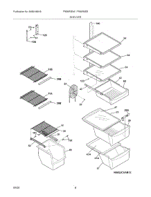 09 - Shelves parts for Frigidaire Refrigerator FRS6R5EMB7 from AppliancePartsPros.com