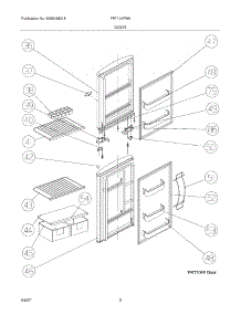 03 - Door parts for Frigidaire Refrigerator FRT104FW0 from AppliancePartsPros.com