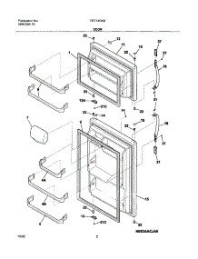 03 - Doors parts for Frigidaire Refrigerator FRT14G4BW1 from AppliancePartsPros.com