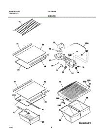 07 - Shelves parts for Frigidaire Refrigerator FRT14G4BW1 from AppliancePartsPros.com