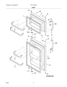 03 - Door parts for Frigidaire Refrigerator FRT15B1BW2 from AppliancePartsPros.com