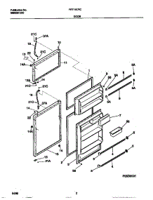 02 - Door parts for Frigidaire Refrigerator FRT15CRCW2 from AppliancePartsPros.com