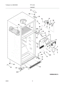 05 - Cabinet parts for Frigidaire Refrigerator FRT14A2AZ4 from AppliancePartsPros.com