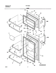 03 - Doors parts for Frigidaire Refrigerator FRT14B4AW0 from AppliancePartsPros.com