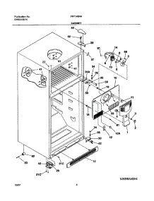 05 - Cabinet parts for Frigidaire Refrigerator FRT14B4AW0 from AppliancePartsPros.com