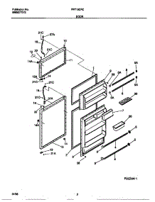 02 - Door parts for Frigidaire Refrigerator FRT15CRCW1 from AppliancePartsPros.com