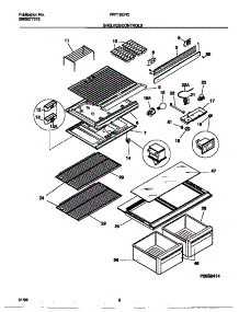04 - Shelves / Controls parts for Frigidaire Refrigerator FRT15CRCW1 from AppliancePartsPros.com