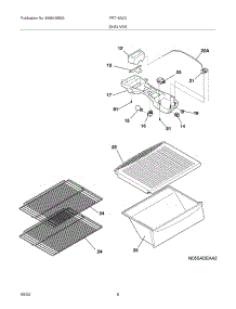 07 - Shelves parts for Frigidaire Refrigerator FRT15A2DW0 from AppliancePartsPros.com