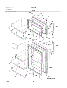 03 - Door parts for Frigidaire Refrigerator FRT15B3AQ1 from AppliancePartsPros.com