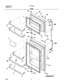 03 - Doors parts for Frigidaire Refrigerator FRT15B3AZ2 from AppliancePartsPros.com