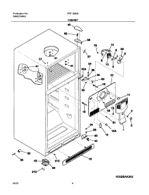 05 - Cabinet parts for Frigidaire Refrigerator FRT15B3AZ2 from AppliancePartsPros.com