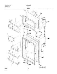 03 - Doors parts for Frigidaire Refrigerator FRT14B4AZ2 from AppliancePartsPros.com