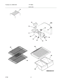 07 - Shelves parts for Frigidaire Refrigerator FRT15B3JW1 from AppliancePartsPros.com