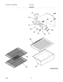 07 - Shelves parts for Frigidaire Refrigerator FRT15A2DZ1 from AppliancePartsPros.com