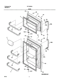 03 - Door parts for Frigidaire Refrigerator FRT15HB3AZ5 from AppliancePartsPros.com