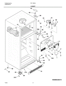 05 - Cabinet parts for Frigidaire Refrigerator FRT15B3AW4 from AppliancePartsPros.com