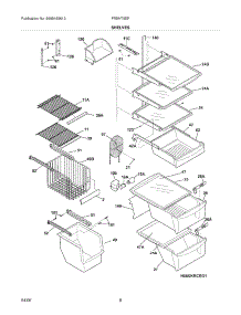 09 - Shelves parts for Frigidaire Refrigerator FRSHT5EFB2 from AppliancePartsPros.com