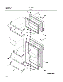 03 - Doors parts for Frigidaire Refrigerator FRT14A2AZ1 from AppliancePartsPros.com