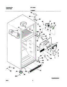 05 - Cabinet parts for Frigidaire Refrigerator FRT14B4AW1 from AppliancePartsPros.com