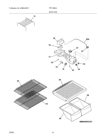 07 - Shelves parts for Frigidaire Refrigerator FRT15B3AW6 from AppliancePartsPros.com