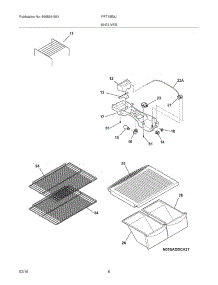 07 - Shelves parts for Frigidaire Refrigerator FRT15B3JW7 from AppliancePartsPros.com