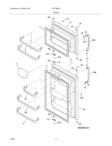 03 - Door parts for Frigidaire Refrigerator FRT15B3AW8 from AppliancePartsPros.com