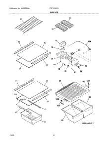 07 - Shelves parts for Frigidaire Refrigerator FRT15G5CSB1 from AppliancePartsPros.com