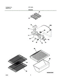 07 - Shelves parts for Frigidaire Refrigerator FRT14A2AZ1 from AppliancePartsPros.com