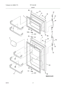 03 - Door parts for Frigidaire Refrigerator FRT15G4JW5 from AppliancePartsPros.com