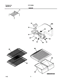 07 - Shelves parts for Frigidaire Refrigerator FRT15HB3AT3 from AppliancePartsPros.com