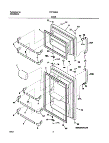 03 - Door parts for Frigidaire Refrigerator FRT15IB3AZ2 from AppliancePartsPros.com