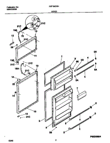 02 - Door parts for Frigidaire Refrigerator FRT16ICRHD2 from AppliancePartsPros.com