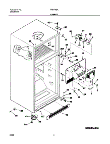 05 - Cabinet parts for Frigidaire Refrigerator FRT17A2AQ1 from AppliancePartsPros.com