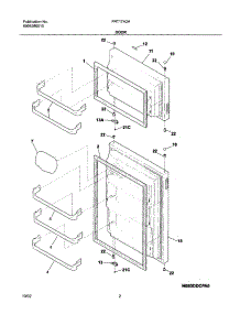 03 - Doors parts for Frigidaire Refrigerator FRT17A2AW2 from AppliancePartsPros.com
