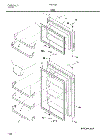03 - Door parts for Frigidaire Refrigerator FRT17A2AQ3 from AppliancePartsPros.com