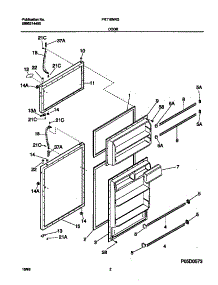 02 - Door parts for Frigidaire Refrigerator FRT16NRGD4 from AppliancePartsPros.com