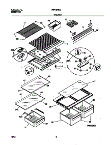 04 - Shelves parts for Frigidaire Refrigerator FRT16NRGD4 from AppliancePartsPros.com