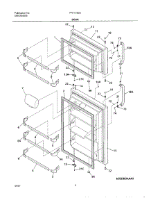 03 - Door parts for Frigidaire Refrigerator FRT17B3AW1 from AppliancePartsPros.com