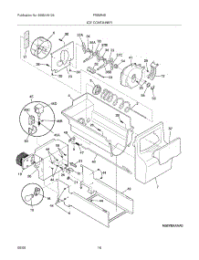 17 - Ice Container parts for Frigidaire Refrigerator FRS6R4EW4 from AppliancePartsPros.com
