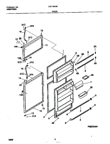 02 - Door parts for Frigidaire Refrigerator FRT13CNCW1 from AppliancePartsPros.com