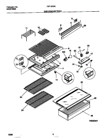 04 - Shelves / Controls parts for Frigidaire Refrigerator FRT13CNCW1 from AppliancePartsPros.com
