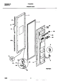 02 - Freezer Door parts for Frigidaire Refrigerator FRS26WNCD3 from AppliancePartsPros.com