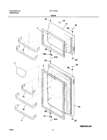 03 - Doors parts for Frigidaire Refrigerator FRT14A2AW2 from AppliancePartsPros.com