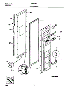 02 - Freezer Door parts for Frigidaire Refrigerator FRS26WQHW2 from AppliancePartsPros.com