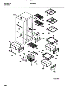 05 - Shelves, Water  Tank, 3-Door  Mulli parts for Frigidaire Refrigerator FRS26WRBW0 from AppliancePartsPros.com