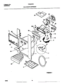 08 - Ice & Water Dispenser parts for Frigidaire Refrigerator FRS26WNCW2 from AppliancePartsPros.com